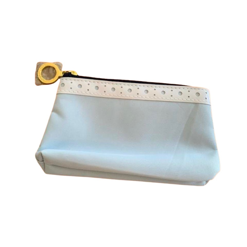 NEW Vintage Estée Lauder Blue & White Makeup Bag